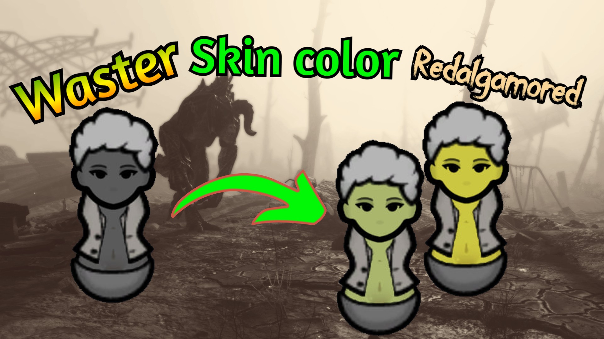 Waster skin color changed to green ][ xenotype redalgamored