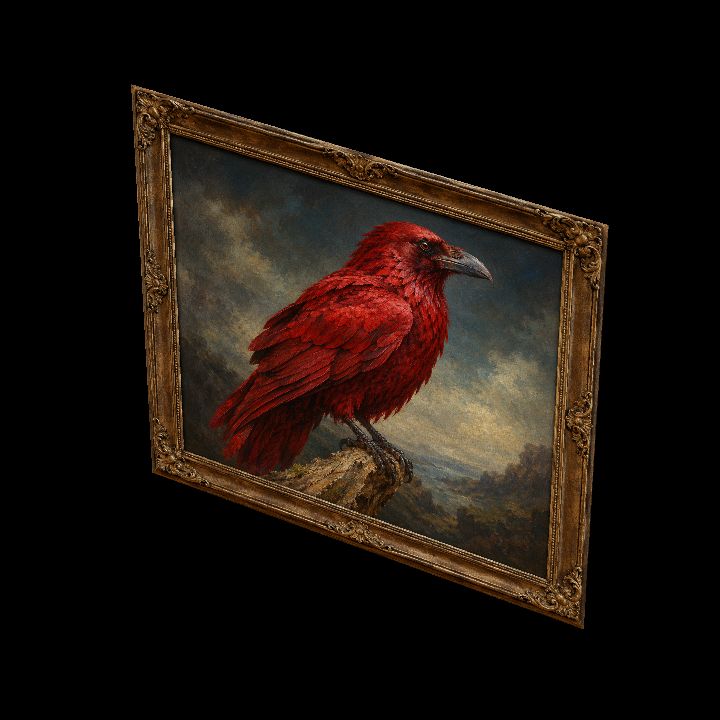 Painting, Red Raven {2D}
