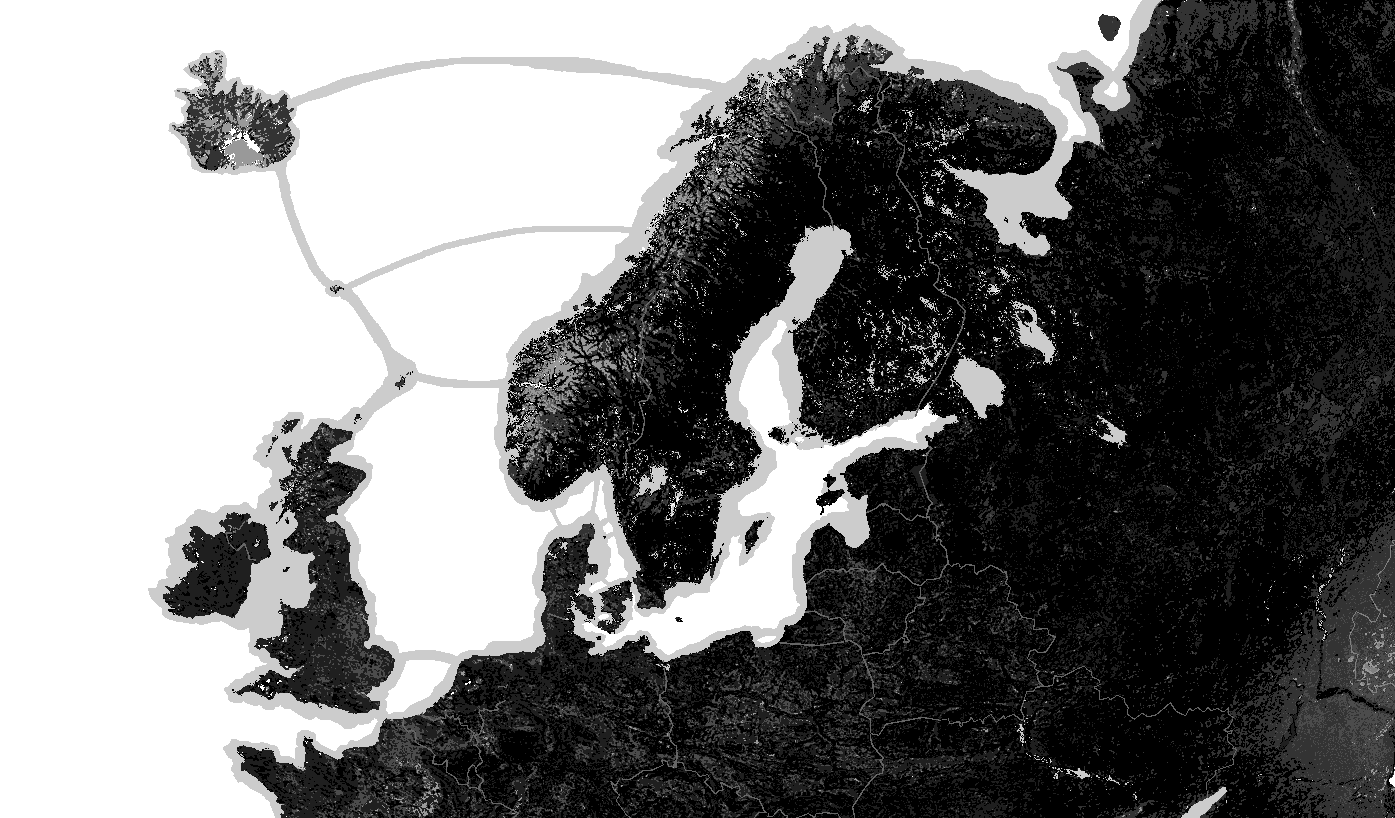 Detailed map of Northern Europe