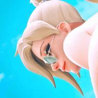 Mercy Riding a BBC on the Beach / 2K