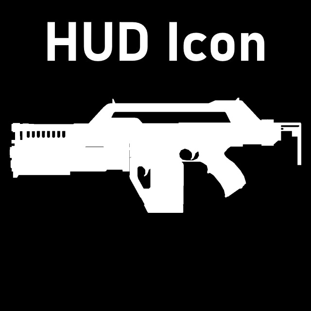 Aliens Colonial Marines - M41A Pulse Rifle HUD Icon (Assault rifle)