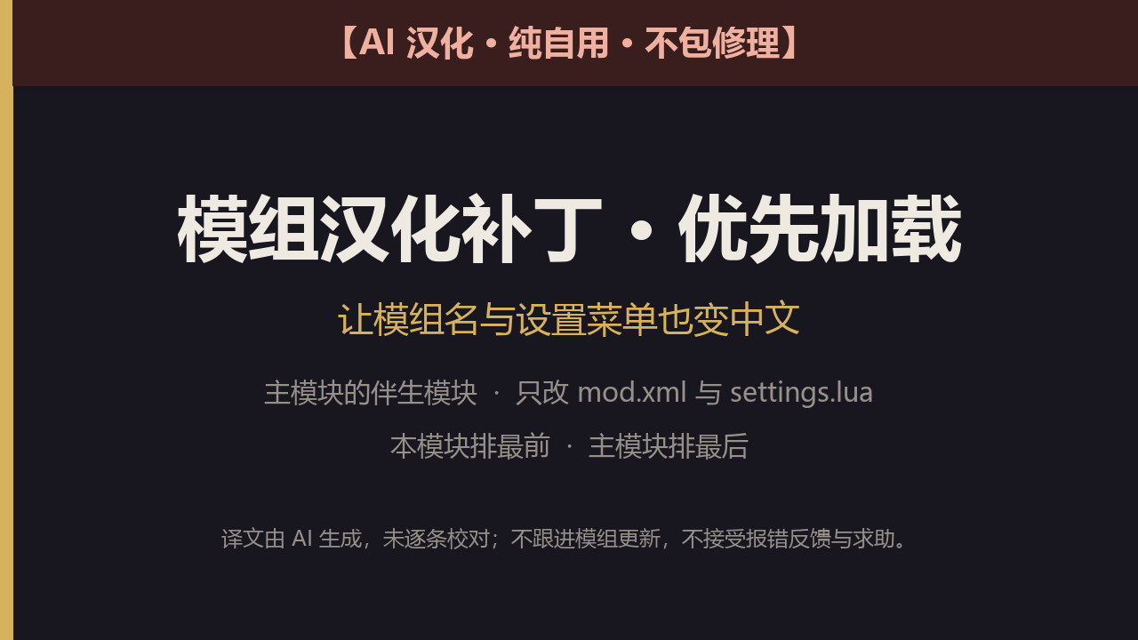 模组汉化补丁 · 优先加载 (Noita Mod Chinese Patch - Boot) preview