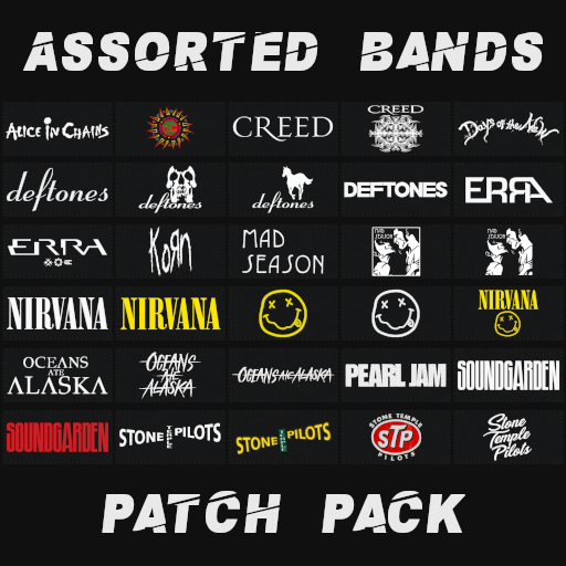 Assorted Bands Patch Pack
