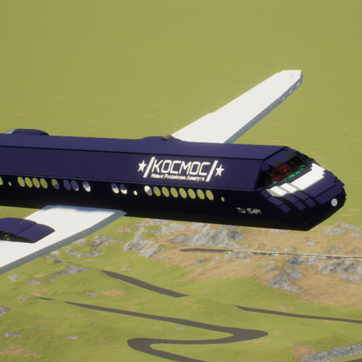 Softbody AIR LINER Tu-154M Kosmos Airways [REMASTERED]