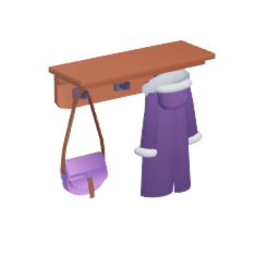 Coat Rack with Clothes