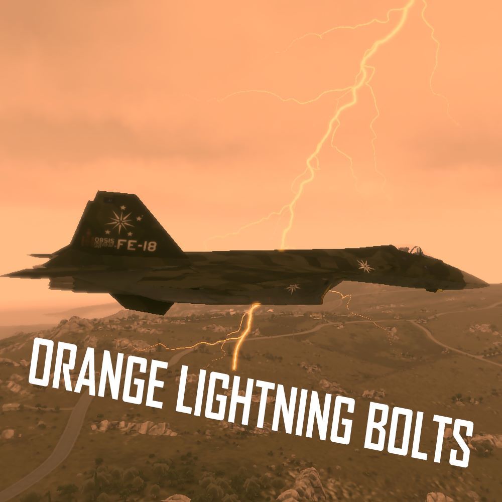 Orange Lightning Bolts