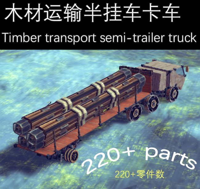 木材运输半挂车卡车Timber transport semi-trailer truck preview