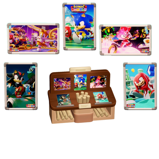 Sonic Giftshop Poster Stand & Posters