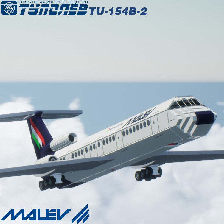 Softbody AIR LINER TU-154B-2 Malev Hungrian Airlines