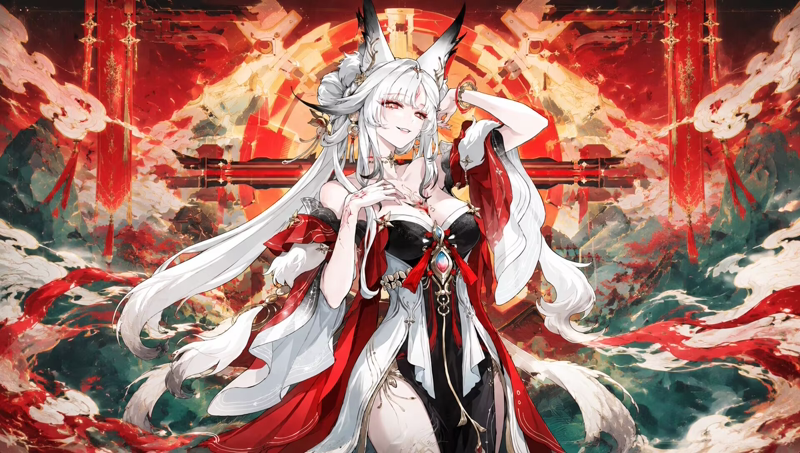 <color=#DC143C><size=26><b>［无双］</b></size><color=#FF69B4>鸣朝-心月狐</color><color=#FF8800></color> preview