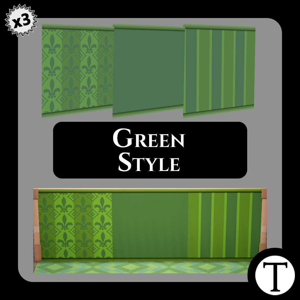 Carpet Pattern Green Style Wallpaper