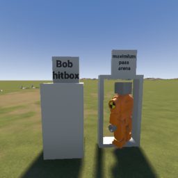 Bob Hitbox and maximum pass arena + crouched