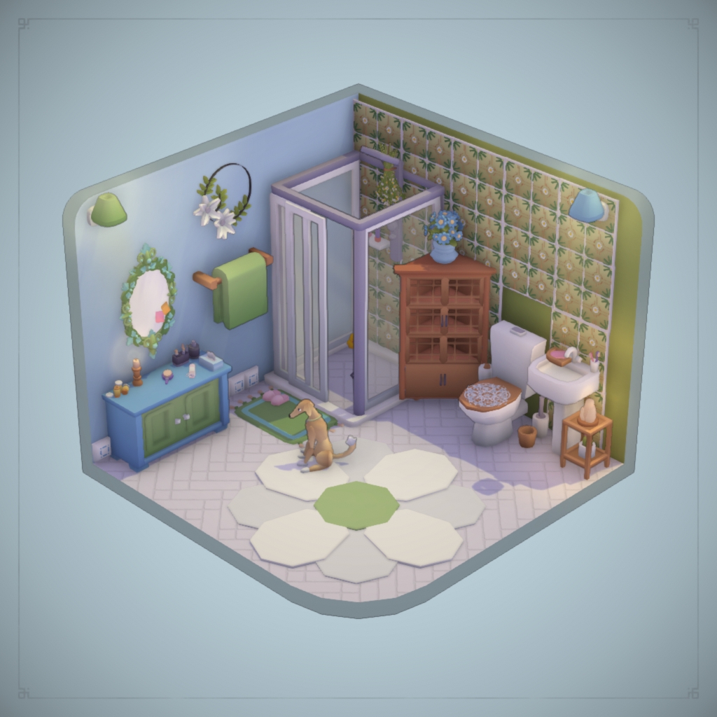 Pastel Cozy Bathroom