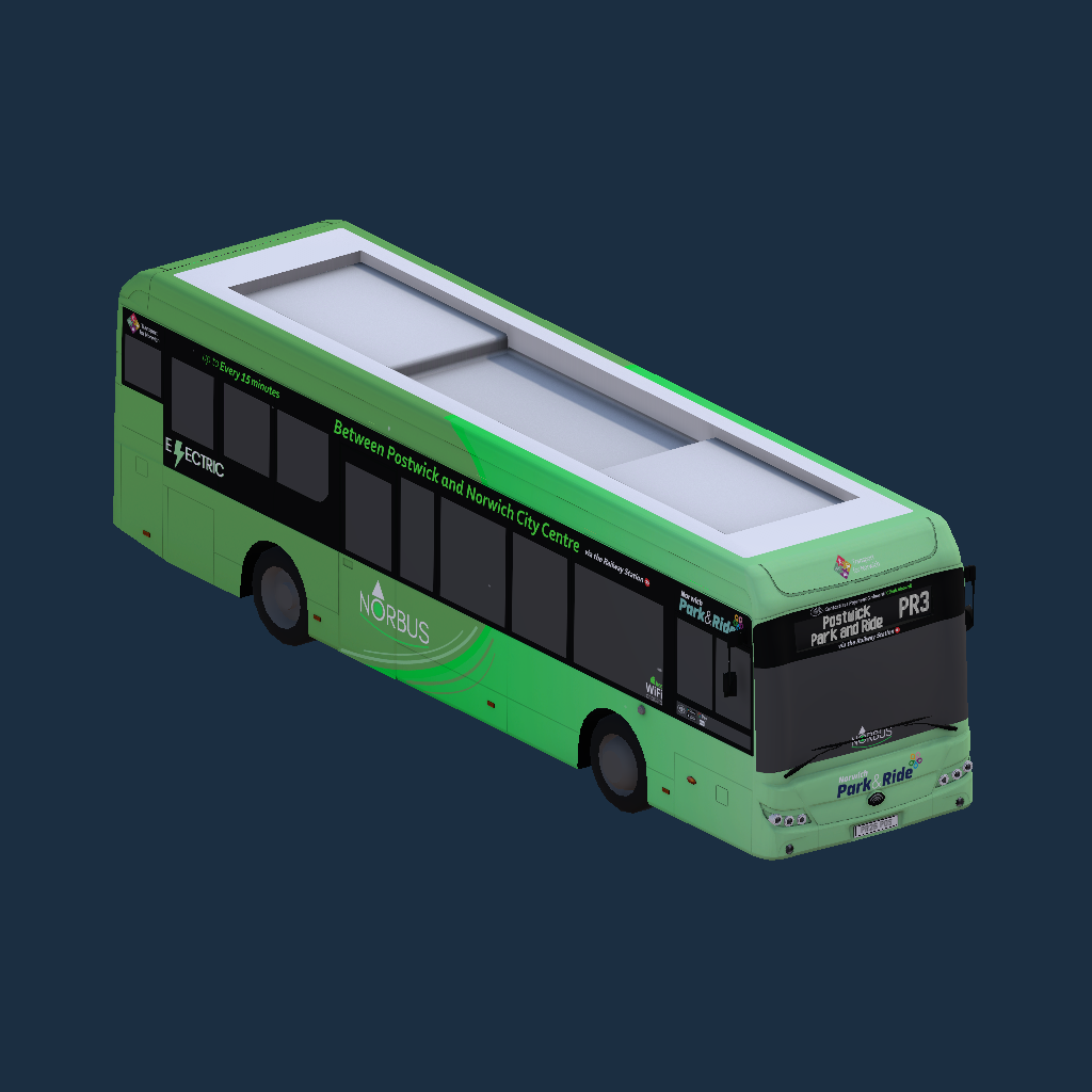 Yutong E10 NorBus Norwich Postwick Park&Ride Branded