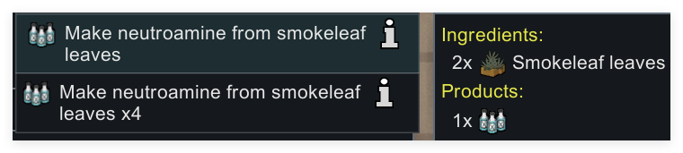 Make Neutroamine From Smokeleaf Leaves