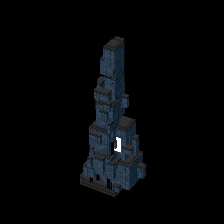 Low Poly Scifi Towers F 1 