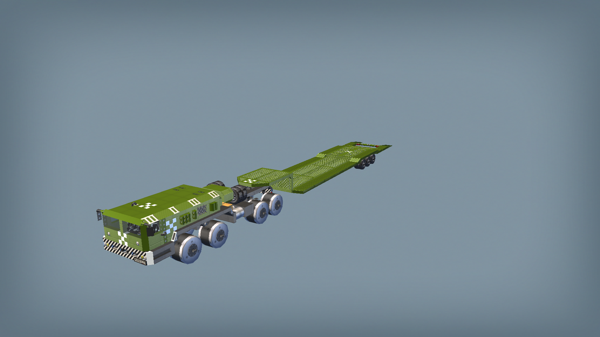Army tank transporter truck 01