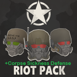 Fallout: Riot Armor Pack - Helmets + CorpseSicknessDefense – Project Zomboid Mod