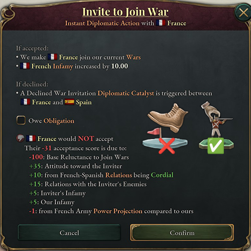 Invite to Join War