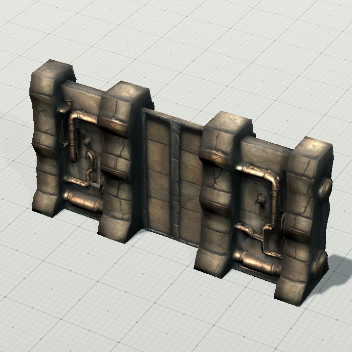 Wall Facade Stone with Pipes (3)