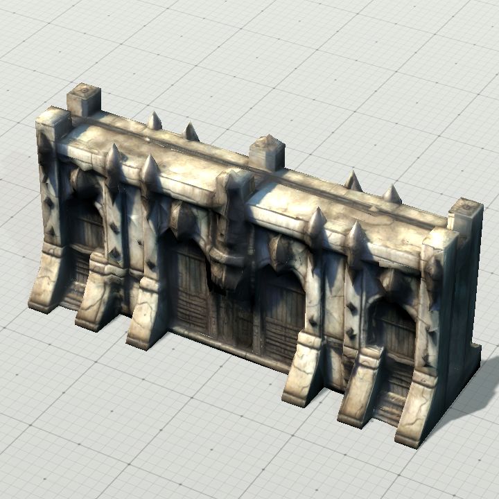 Wall Facade Stone with spikes (2)