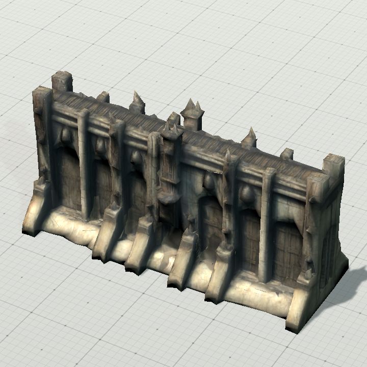 Wall Facade Stone with spikes (1)