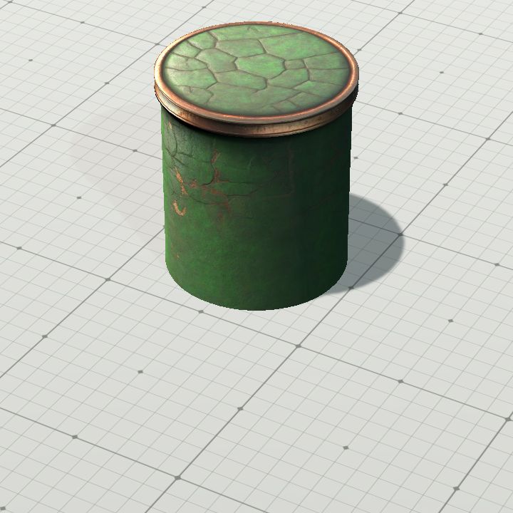 Green Cylinder with Copper Rim (1)