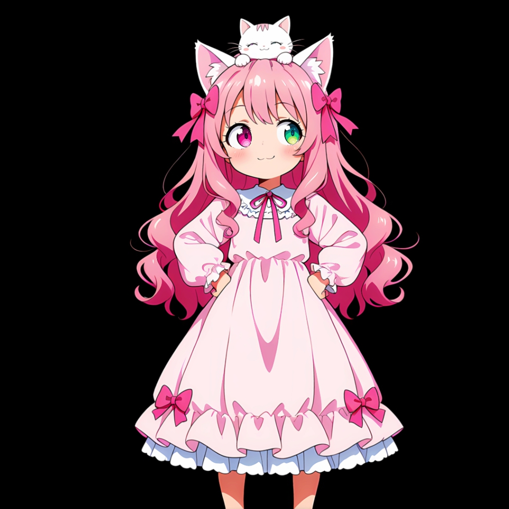 Cat - Girl | 2 Variants | Dark & Colored Versions | 4K