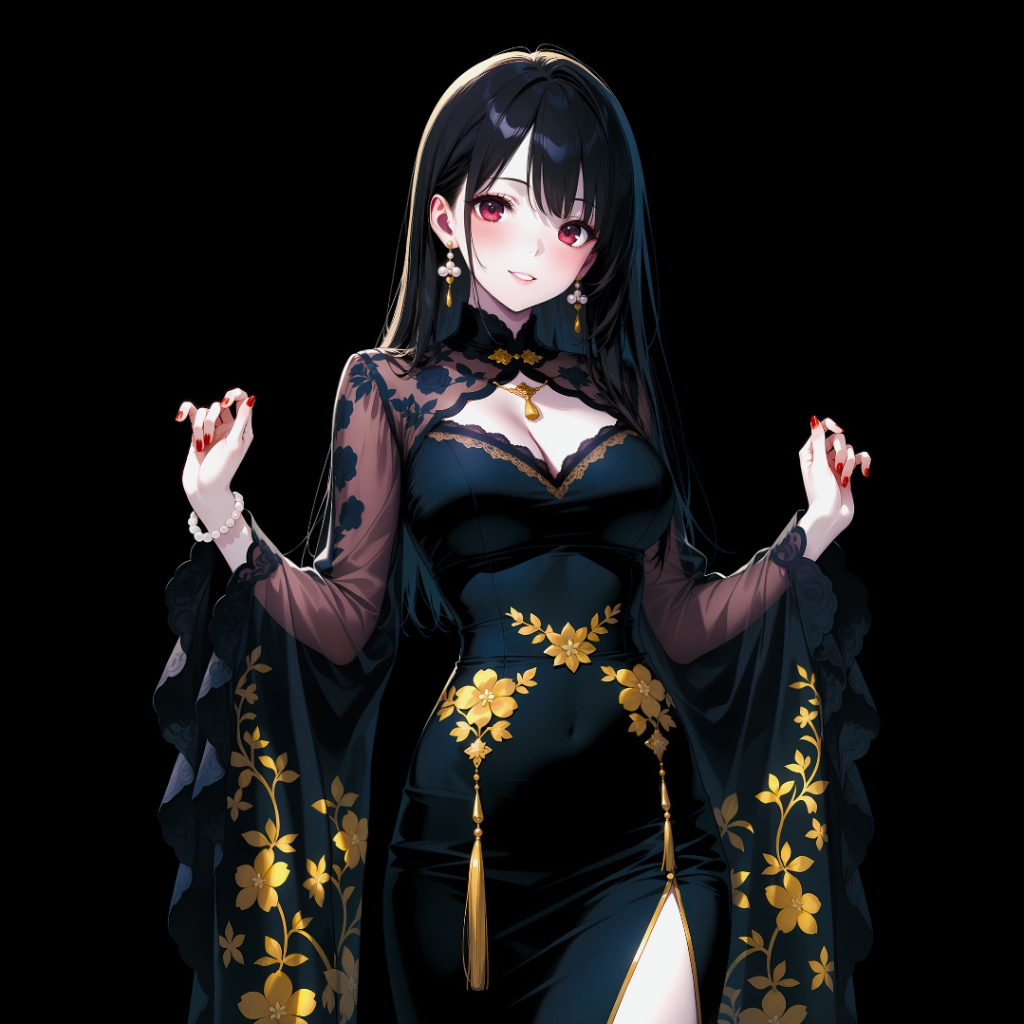 Girl | Dark Background | Dark & Colored Versions | 4K