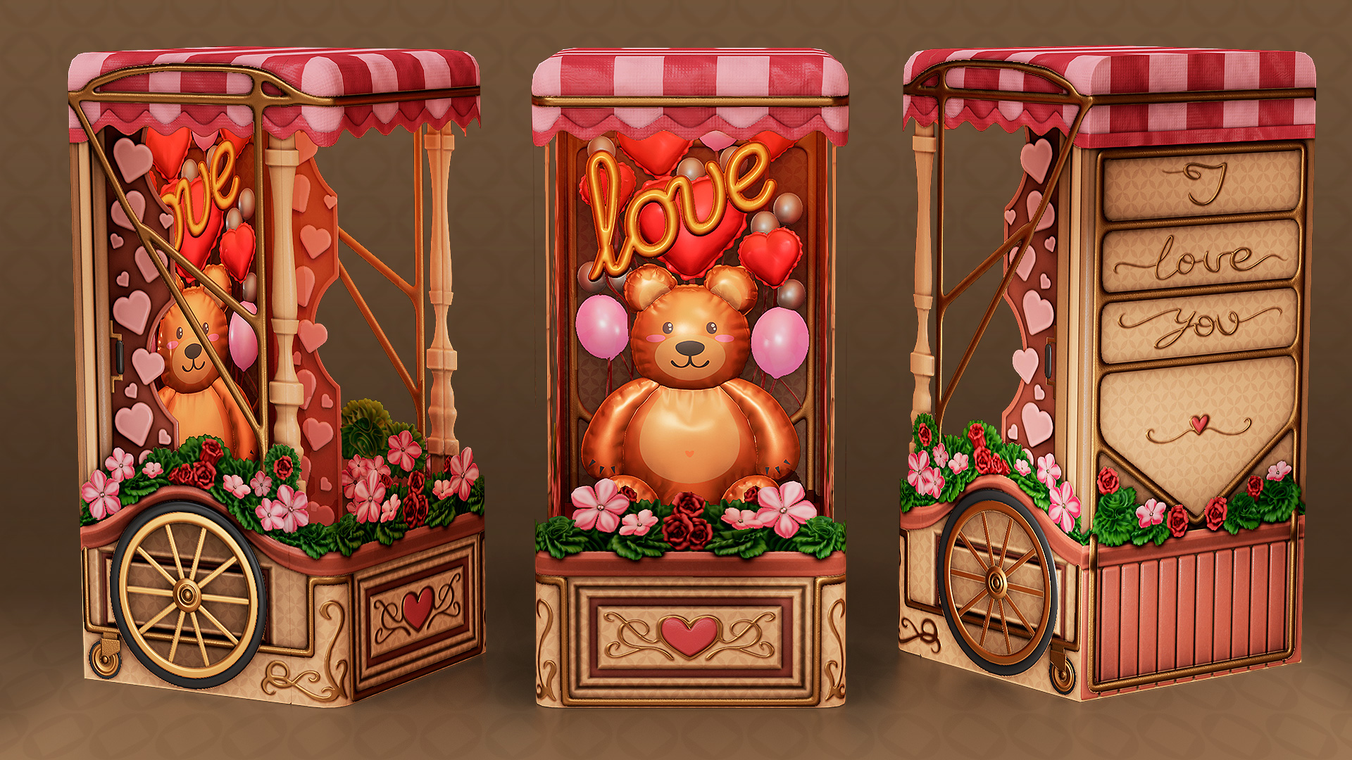 Lovely Balloon Cart
