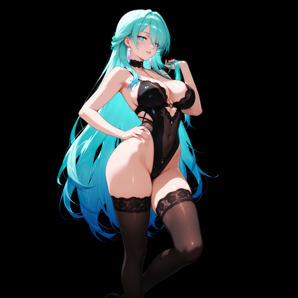 Girl | Dark Background | Dark & Colored Versions | 4K