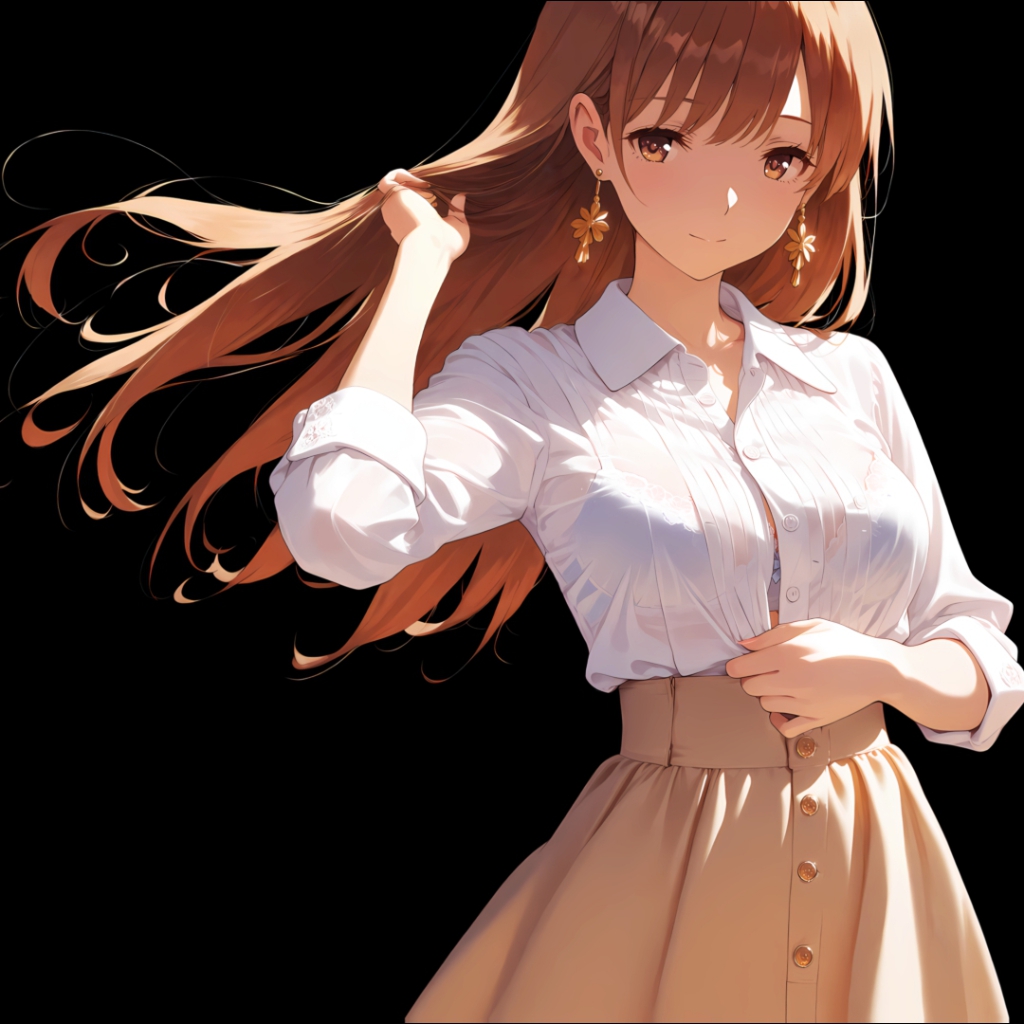 Girl | Dark Background | Dark & Colored Versions | 4K