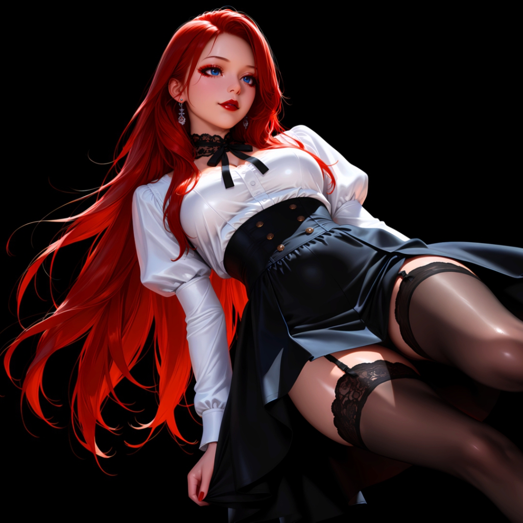 Girl | Dark Background | Dark & Colored Versions | 4K