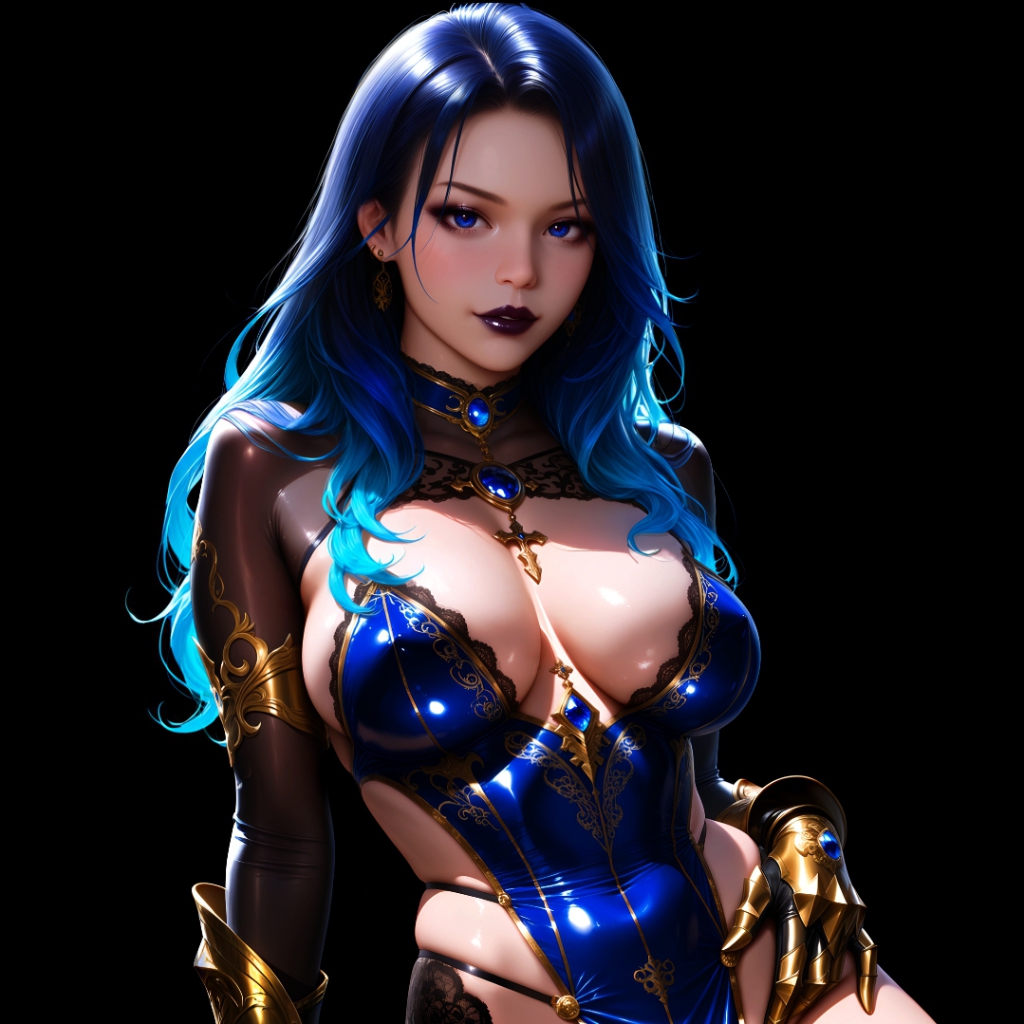 Girl | Dark Background | Dark & Colored Versions | 4K