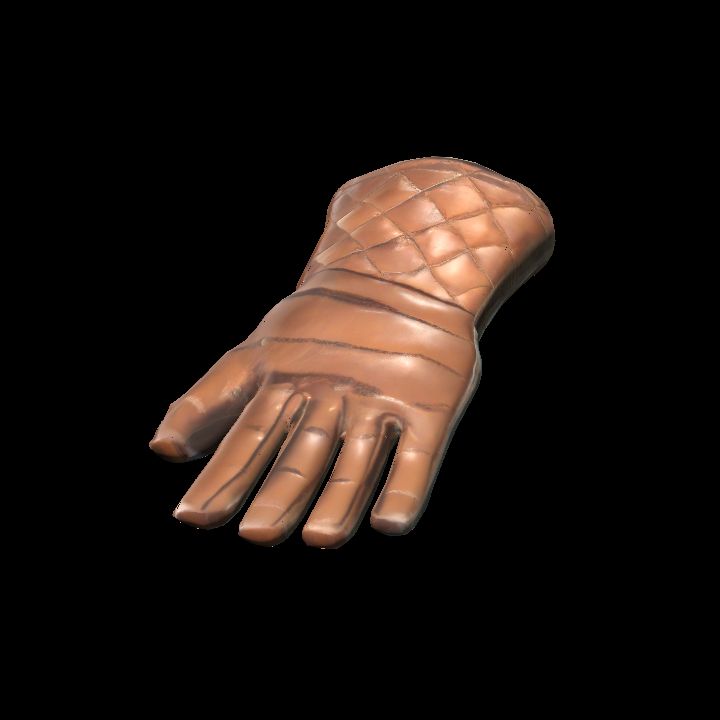 Quilted leather gloves - lying pair d L
