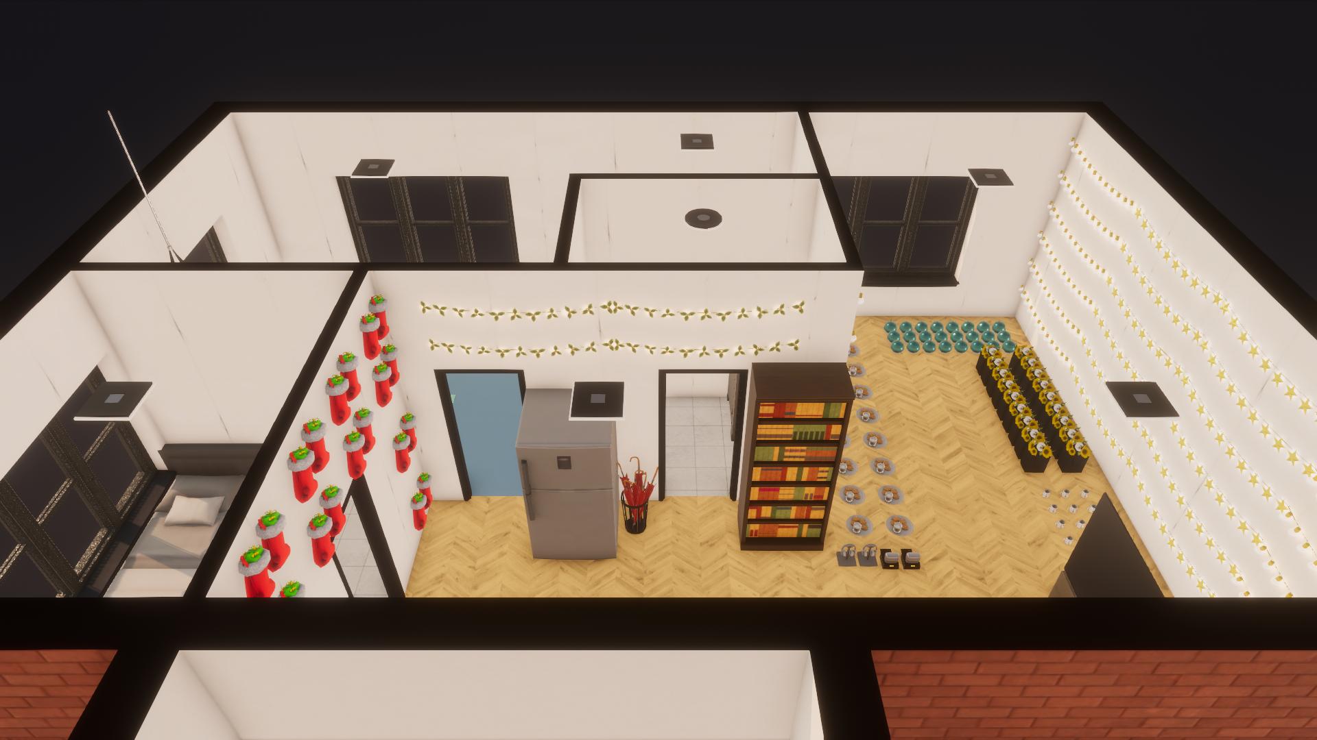 Christmas And Halloween Item Filled Home