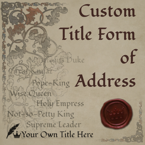 Custom Title Form of Address Expanded