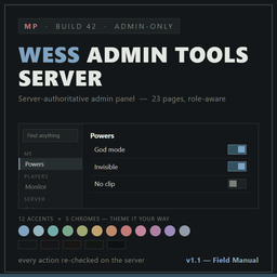 [MP] Wess Admin Tools: Server – Project Zomboid Mod