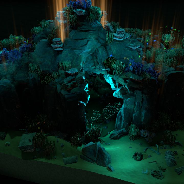 DAM challenge "Fairy Tale" - A LITTLE MERMAID GROTTO, 26x26