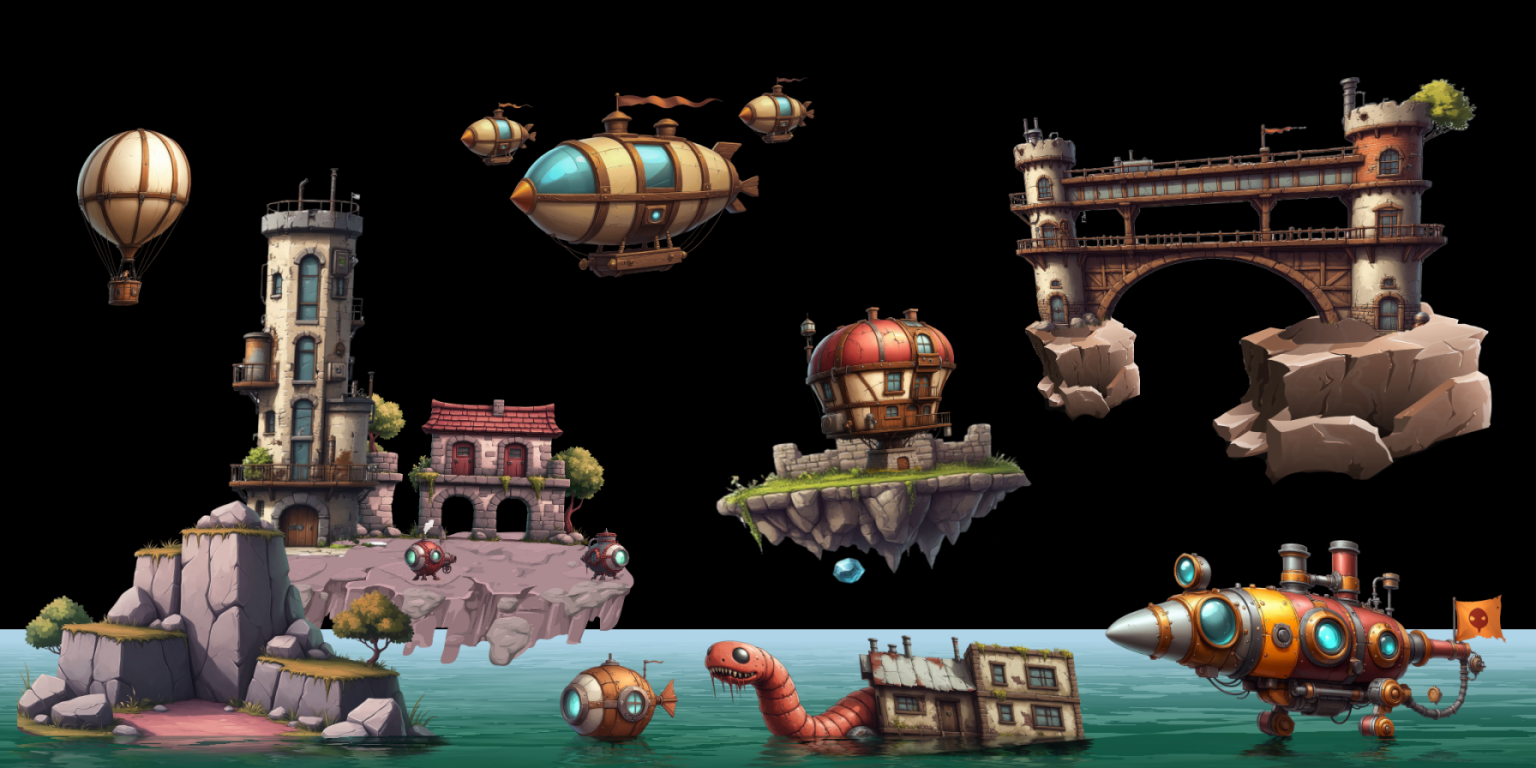 Steampunk Fantasy map 01 by Gen_D