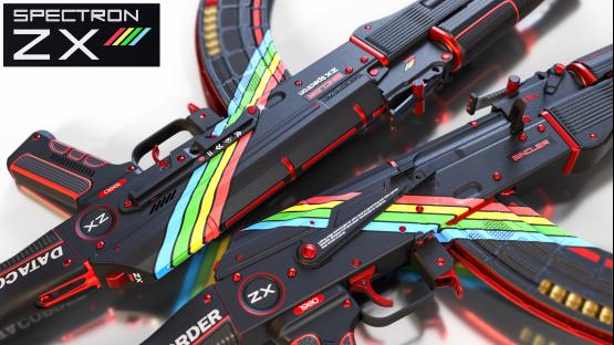 AK47 | ZX Spectron (Max Black)