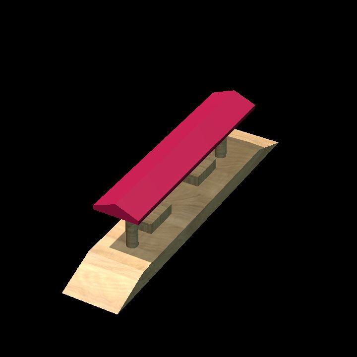 Wooden track station