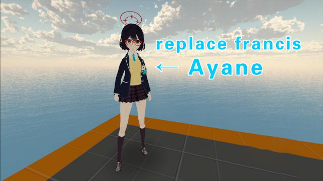 Blue Archive Ayane（蔚蓝档案 奥空绫音）replace francis