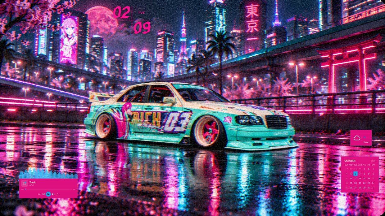 Neon Mercedes