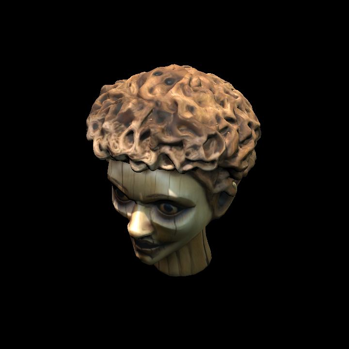 Wooden doll head 1