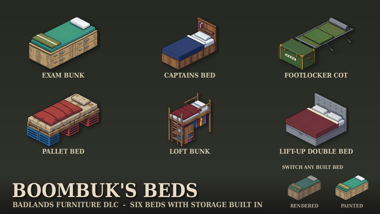 BADLANDS Furniture - Boombuk's Beds DLC