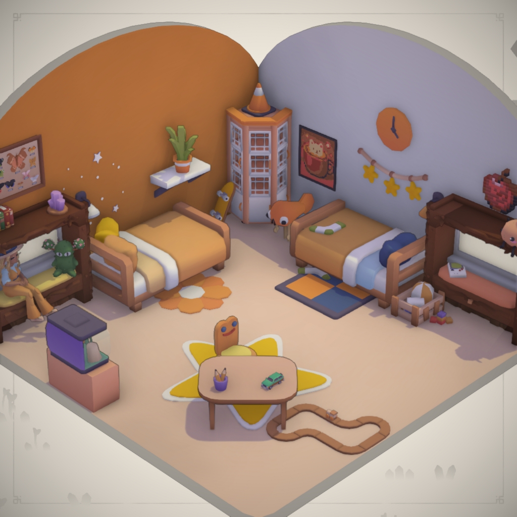 Orange Cozy Kidsroom