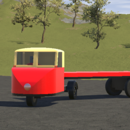Scammell Scarab - Flatbed - Blood and Custard