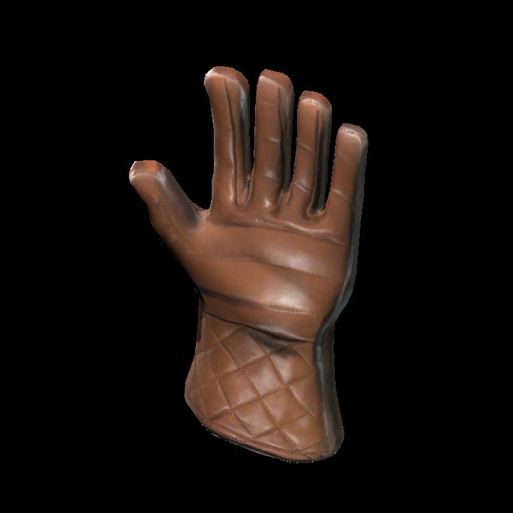 Quilted leather gloves - upright L