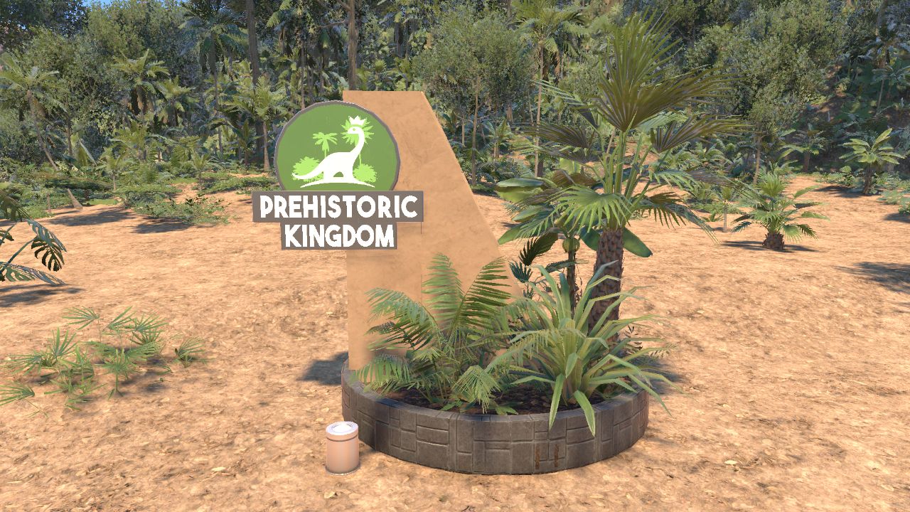 Jurassic Style Prehistoric Kingdom Sign